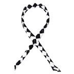 Whites halsdoek zwart-wit geruit