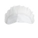 Whites nylon haarnet met klep wit