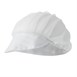 Whites nylon haarnet met klep wit