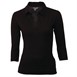 Uniform Works dames T-shirt met V-hals zwart S