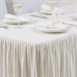 Tafelkleed met rok crème - plissé