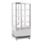 Polar C-serie koelvitrine met gebogen deuren 86L wit