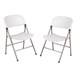 Bolero opklapbare stoelen wit (2 stuks)