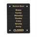 Deurbord Open Closed met openingstijden