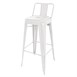 Bolero Bistro Stalen Hoge Kruk Met Rugleuning Wit (4 Stuks)