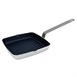 Vogue aluminium vierkante anti-aanbak teflon geribbelde grillpan 24cm