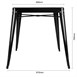 Bolero Bistro tafel vierkant 668mm zwart