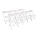 Bolero staal & polypropyleen klapstoelen wit (10 stuks)
