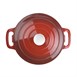 Vogue ronde inductie braadpan rood 3,2Ltr