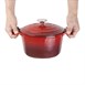 Vogue ronde inductie braadpan rood 3,2Ltr