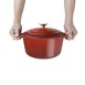 Vogue ronde inductie braadpan rood 4Ltr