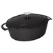 Vogue ovale inductie braadpan zwart 6Ltr