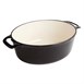 Vogue ovale inductie braadpan zwart 6Ltr