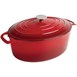Vogue ovale inductie braadpan rood 5Ltr