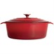 Vogue ovale inductie braadpan rood 5Ltr