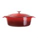 Vogue ovale inductie braadpan rood 6Ltr