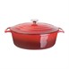 Vogue ovale inductie braadpan rood 6Ltr