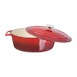 Vogue ovale inductie braadpan rood 6Ltr