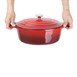 Vogue ovale inductie braadpan rood 6Ltr
