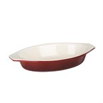 Vogue ovale gietijzeren gratineerschaal rood 0,65Ltr