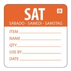 Hygiplas oplosbare kleurcode voedseletiketten zaterdag (250 stuks)