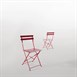 Bolero stalen opklapbare stoelen rood (2 stuks)