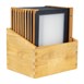 Securit menumappen set met houten box A4 zwart (20 stuks)
