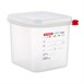 Araven GN 1/6 voedselbak met deksel 2,6Ltr (4 stuks)