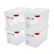 Araven GN 1/4 voedselbak met deksel 4,3Ltr (4 stuks)