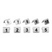 Olympia RVS tafelnummers 1-10 (10 stuks)