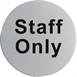 Staff Only RVS deurbord