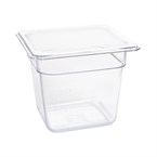 Vogue polycarbonaat 1/6 gastronorm container 150mm transparant