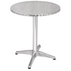 Bolero Bistro ronde RVS tafel 60cm grijs