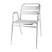 Bolero stapelbare aluminium stoelen (4 stuks)