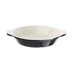 Vogue ronde gratineerschaal zwart 0,75Ltr