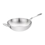 Vogue tri-wall wok met vlakke bodem 35cm