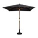 Bolero vierkante zwarte parasol 2,5 meter