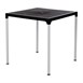 Bolero vierkante horeca tafel met aluminium poten zwart 75cm