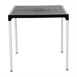 Bolero vierkante horeca tafel met aluminium poten zwart 75cm