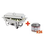SPECIALE AANBIEDING Olympia Milan Chafing Dish met Olympia vloeibare brandpasta x24