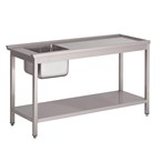 Gastro M voorspoeltafel voor doorschuifvaatwasser GL896 120x59x85cm