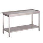 Gastro M aanvoertafel voor doorschuifvaatwasser 85(h)x80(b)x60(d)cm