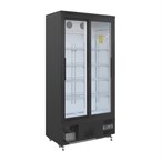 Polar G-serie staande barkoeling/display koeling met schuifdeuren 490L zwart