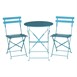 Bolero stalen opklapbare stoelen turquoise (2 stuks)