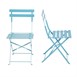 Bolero stalen opklapbare stoelen turquoise (2 stuks)