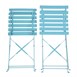Bolero stalen opklapbare stoelen turquoise (2 stuks)
