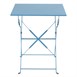 Bolero vierkante opklapbare stalen tafel turquoise 60cm