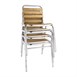 Bolero aluminium en essenhouten stoelen (4 stuks)