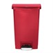 Rubbermaid Slim Jim Front Step pedaalemmer 50Ltr rood