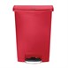 Rubbermaid Slim Jim Front Step pedaalemmer 90Ltr rood